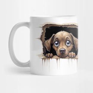 Baby Labrador Retriever Dog Peeking Mug